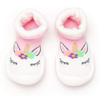 Komuello Baby Girl First Walk Sock Shoes Unicorn