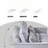 FONTOI 3 in 1 Pull out Sofa, Reversible Sleeper, Convertible Couch Bed with Adjustable Backrest Pillows&Pockets for Home, Gray, 52.75"*31.1"*33.46" - 2 of 4