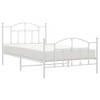 vidaXL Metal Bed Frame with Headboard and Footboard White 39.4 in.x78.7 in. - 3 of 4