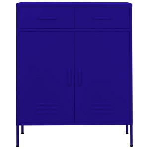 vidaXL Storage Cabinet Olive Green Steel 31.5 x 13.8 x 40.0 in - Navy Blue - 1 of 4