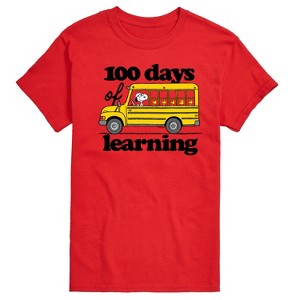 Men's - Peanuts - 100 Days Of Learning Short Sleeve Graphic T-Shirt - 1 of 4