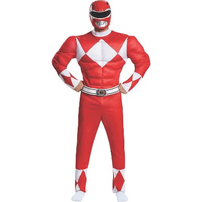 Disguise Mens Power Rangers Classic Red Ranger Muscle : Target