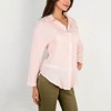 Anna-Kaci Women's Long Sleeve Button Down Crinkled Blouse With Chest Pocket - 3 of 4