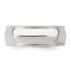 Black Bow Jewelry Men's 7mm Sterling Silver Half Round Milgrain Edge Comfort Fit Band - 3 of 4