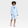 Boys' Maui & Sons Terry Fleece Shorts - Sky Blue - 3 of 3
