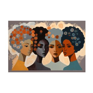 Canvas Wall Art - Ray Heere 'Mid Century Diversity Portraits 5' Wall Art for Living Room, Bedroom, or Office Décor by Trademark Fine Art - 32 x 22 - 1 of 4