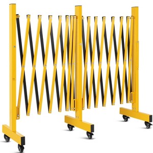 Expandable Barricade Gate Metal with Wheels, Folding Portable Security Barrier, Retractable Traffic Fence for Road Construction, Garage - 1 of 4