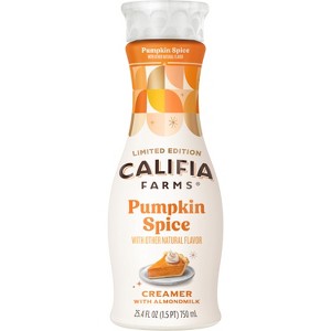 Califia Farms Pumpkin Spice Almond Milk Coffee Creamer - 25.4 fl oz - 1 of 4