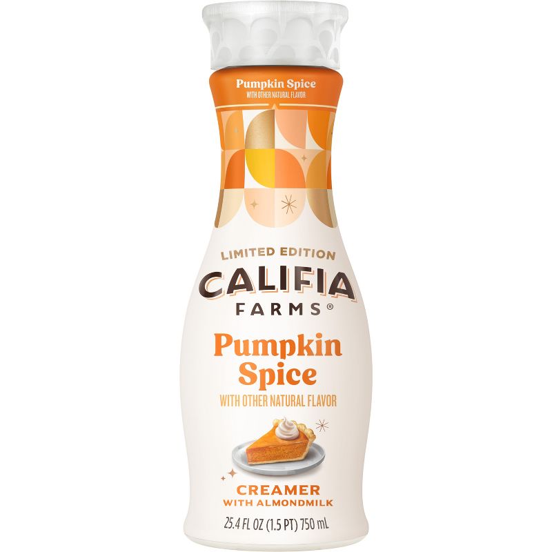 Califia Farms Pumpkin Spice Almond Milk Coffee Creamer - 24.5 fl oz, 1 of 7