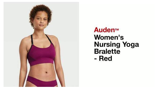 Women's Nursing Yoga Bralette - Auden™ Red, 2 of 7, play video