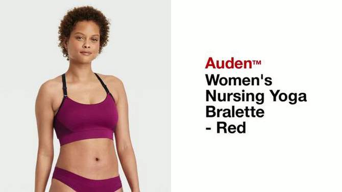 Women's Nursing Yoga Bralette - Auden™ Red, 2 of 5, play video