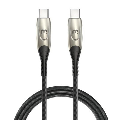 MyBat Pro USB-C to USB-C Zinc Alloy Quick Charging Cable - Black