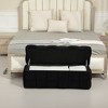 CAVINAS Velvet Storage Ottoman, Bedroom End Bench, Upholstered Ottoman with Storage and Safety Hinge, Entryway Padded Footstool, Entryway Bench - 2 of 4