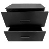 Vynxari 2-Drawer Lateral Filing Cabinet, Stylish Storage Solution for Home Office, Black. - 3 of 4