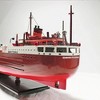 Old Modern Handicrafts Edmund Fitzgerald Ship Model 42 Inch Handcrafted Tribute in Red with Wood Base - 3 of 3