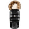 Cover Baby 0-3 Years Organic Premium Beige Wool Adjustable Footmuff in Satin Black - 3 of 4
