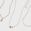 Girls' Initial with Choker and Layered Necklace Set - art class™ Gold - 3 of 3