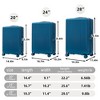 KTMBDW 20"/24"/28" 3 pcs/set in ABS Spinner Wheel Luggage, Carry on Suitcase, TSA Combination Lock - 4 of 4