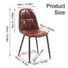 FONTOI Dining Chairs Set of 4, Upholstered Faux Leather Dining Room Chairs, Easy to Assemble and Clean, Brown, 17.51"*32.67"*20.66" - 3 of 4