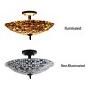 Chloe Lighting Crown Mosaic-Style 2 Light Semi-Flush Ceiling Fixture 16" Wide - 3 of 4
