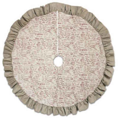 Melrose 54" Old Time Memories of Holidays Past Christmas Tree Skirt - Brown/Red