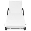 vidaXL Sun Lounger Set of 3 Black Powder-coated steel frame, PE rattan - 4 of 4
