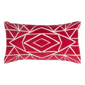 Throw Pillow Rizzy Home Red White, Beige