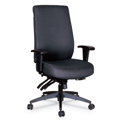 Alera Wrigley Series High Performance High-Back Multifunction Task Chair Black Fabric HPM4101