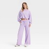 Women's Mid-Rise Foldover Wide Leg Pants - JoyLab™ - 3 of 3