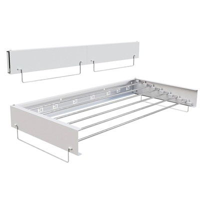 Wall-Mounted Dry Racks, 80/100cm 5/6 Poles Retractable Clothes Drying Rack with Towel Rails