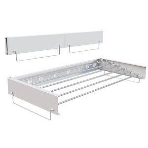 Wall-Mounted Dry Racks, 80/100cm 5/6 Poles Retractable Clothes Drying Rack with Towel Rails - 1 of 4