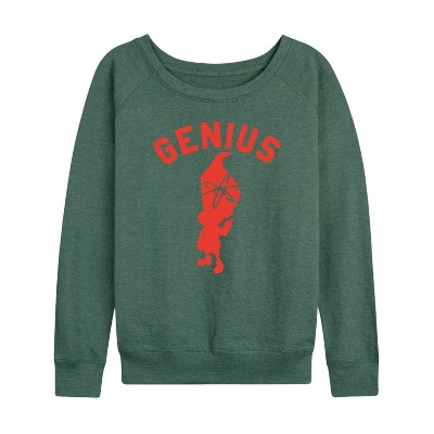Women's - Jimmy Neutron - Boy Genius Lightweight French Terry Wide Neck Long Sleeve Shirt