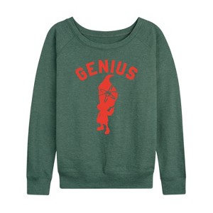 Women's - Jimmy Neutron - Boy Genius Lightweight French Terry Wide Neck Long Sleeve Shirt - 1 of 4