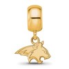Black Bow Jewelry 14k Yellow Gold Plated Sterling Silver Montana State Bobcats NCAA Bead Charm - 3 of 4