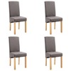 vidaXL Dining Chairs 4 pcs Taupe Fabric - 2 of 4