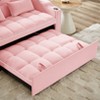 NicBex 54 Inch Sofa Bed,Modern 3-in-1 Small Loveseat Sofa with Adjustable Back,Upholstered Couch for Living Room,Bedroom,Lounge - 3 of 4