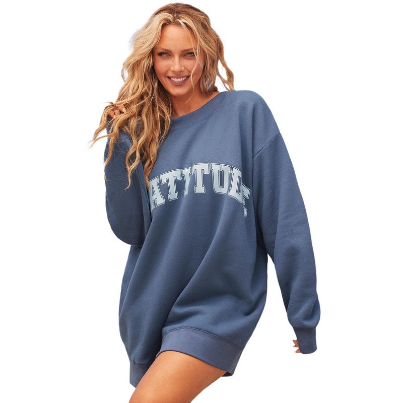Swimsuits for All Women’s Plus Size The Gratitude Coed Crewneck Sweatshirt, 1 of 2