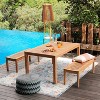 Cambridge Casual Abbington Teak Wood Outdoor Backless Bench: Weather-Resistant, 500 lbs Capacity, Spot Clean - 2 of 4