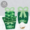 Big Dot of Happiness Shamrock St. Patrick's Day - Square Favor Gift Boxes - Saint Paddy's Day Party Bow Boxes - Set of 12 - 3 of 4