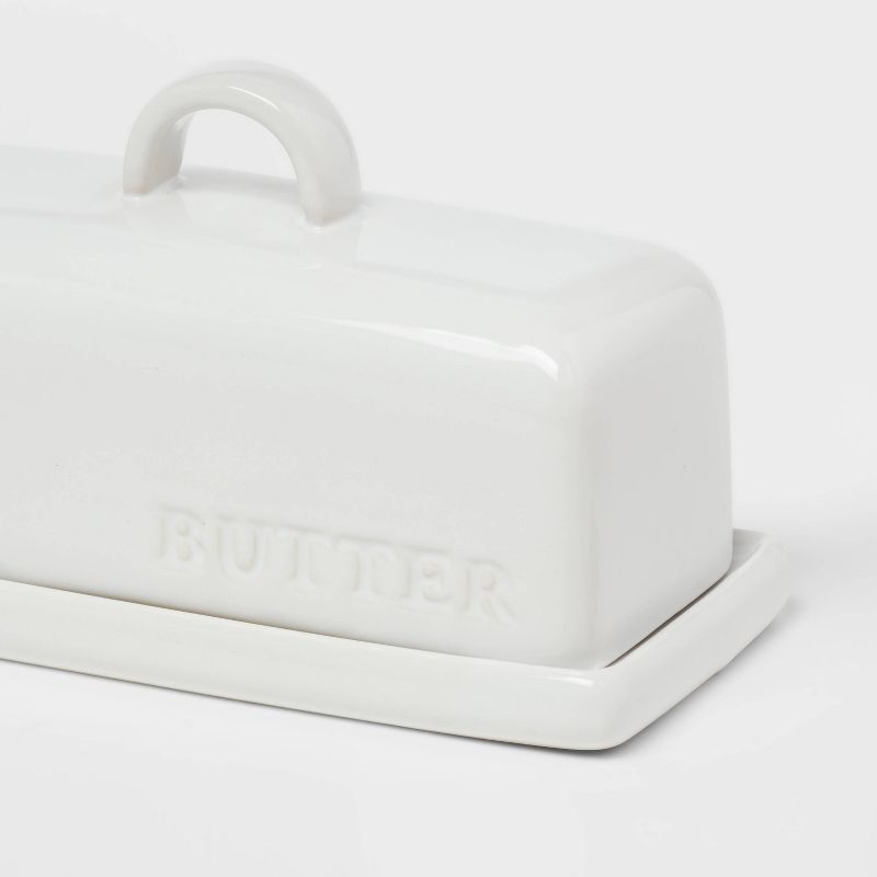 Stoneware Hand Lettered Butter Dish - Threshold&#8482;, 4 of 9