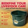 Little Giant 22 Quart Durable and Heavy-Duty Flat Plastic Animal Feed Bucket with Knob Bail and Stacking Ribs for Farms and Ranches, Green - 2 of 4