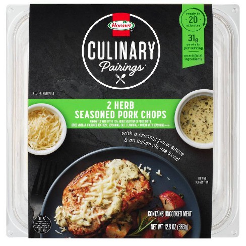 Hormel Culinary Pairings Herb Pork Chop Creamy Pesto And Cheese 12 8oz Target