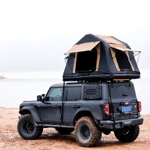 VisioGear Patio Camping Tents, Foldable Car Roof Top Tent without Ladder, Portable Camping Tent for Truck, Brown, 82.6"*55.1"*55.1" - 1 of 4