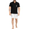 LA LEELA Men's Short Sleeve Button Down Casual Camp Beach Shirts Business Dress Shirts for Men Vacation Solid Shirts with Pocket - 2 of 4