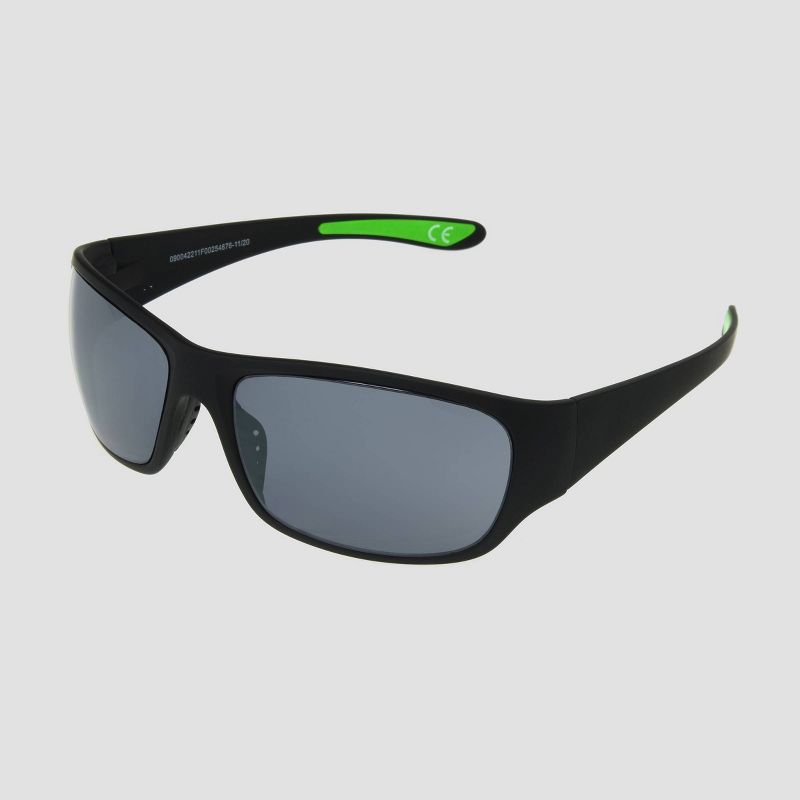 Men&#39;s Wrap Sport Sunglasses - All In Motion&#8482; Black, 3 of 4