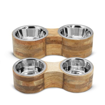 Mela Artisans Rampur Elevated Pet Feeder - Large