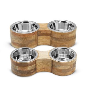 Mela Artisans Rampur Elevated Pet Feeder - Large - 1 of 4