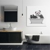 Stupell Industries Quirky Panda Bathtub Pink Glasses Minimal Design Canvas Wall Art - 2 of 4