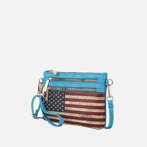 MKF Collection Alisson Vegan Leather Women’s FLAG Crossbody Wristlet Bag by Mia K - 1 of 4