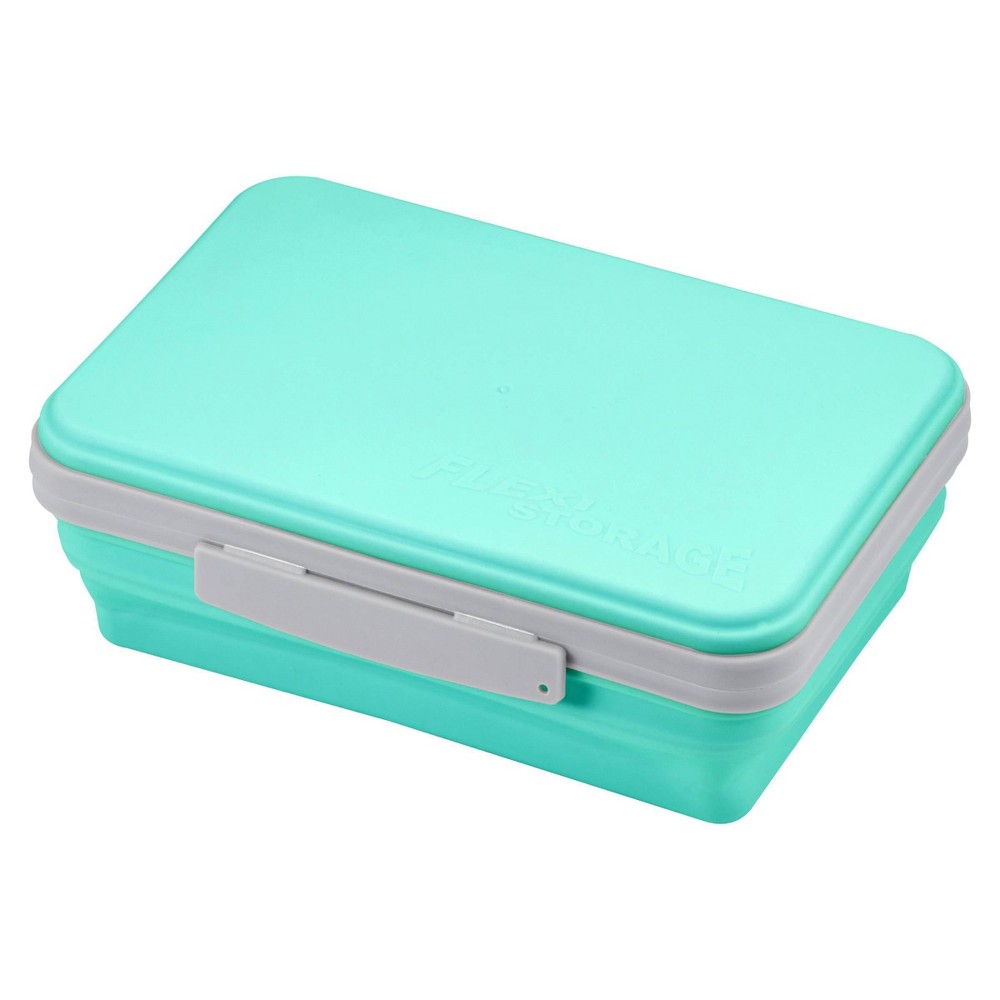 assorted Expandable Flexi Storage Pencil Box Turquoise/Gray - It's Academi case of 6